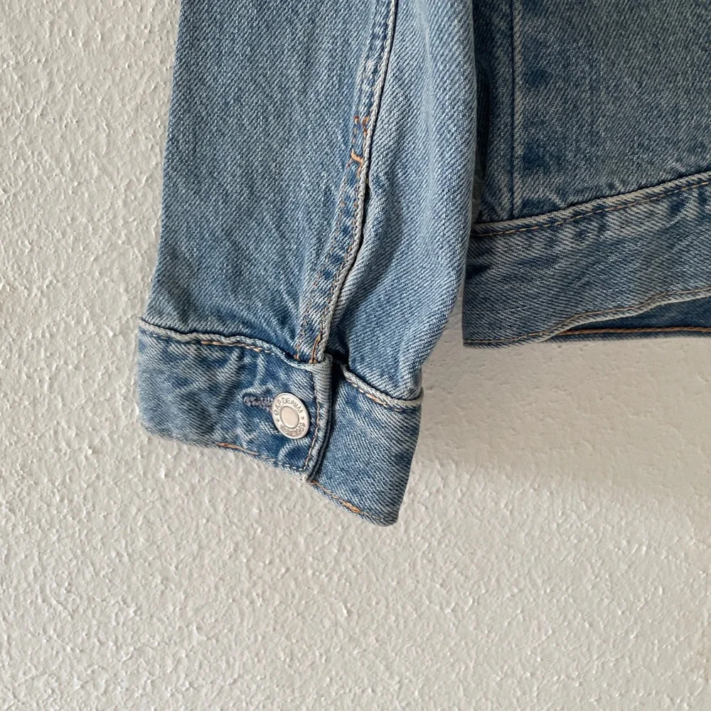 GAP Kids Jean Jacket Blue Denim Snap Front Classic